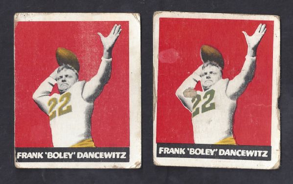 1948 Frank Dancewitz (Boston Yanks) Leaf Football Lot of (2) 