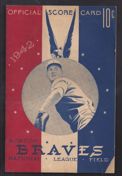 1942 Boston Braves Game Program 