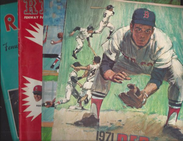 1970's Boston Red Sox Program Lot of (4) 