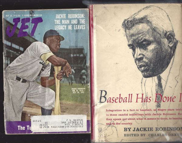 Jackie Robinson (Brooklyn Dodgers - HOF) Memorabilia Lot of (2) Items