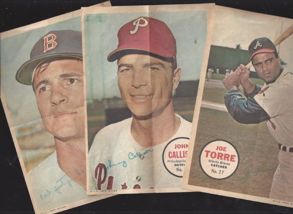 1967 Topps Insert Posters Lot of (3) 