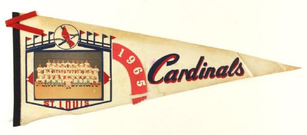 1965 St. Louis Cardinals Team Photo Pennant 