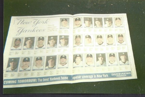 2009 NY Yankees Opening of the New Yankee Stadium Fold Open (2) Page Player Composite