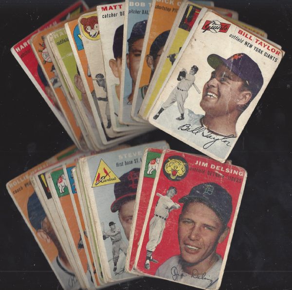 1954 Topps Baseball Card Partial Set of (120)