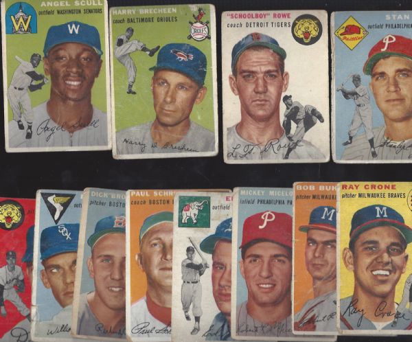 1954 Topps Baseball Card Partial Set of (120)