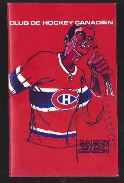 1970-71 Montreal Canadiens (NHL) Official Yearbook/Guide