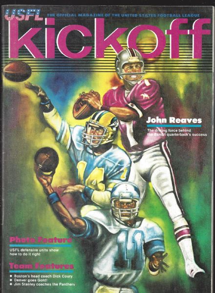 1983 Michigan Panthers (USFL) Program vs Washington Federals 