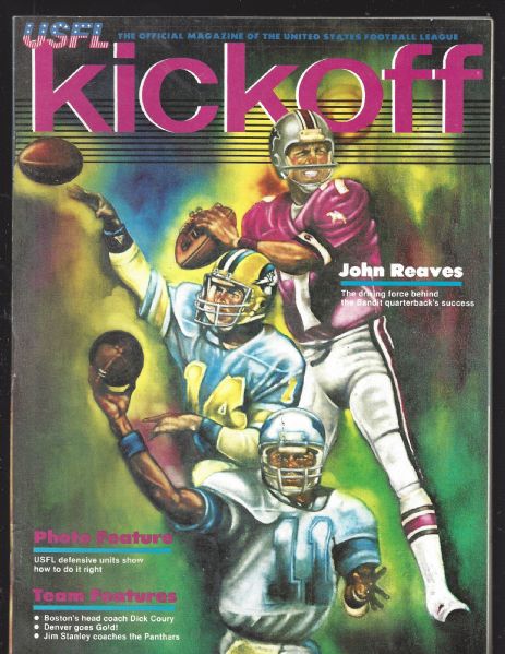 1983 Boston Breakers (USFL) Program vs Tampa Bay Bandits 