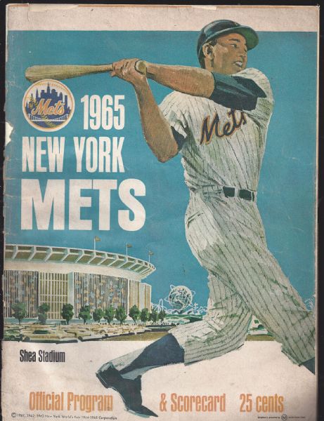 1965 NY Mets Official Game Program at Shea Stadium 