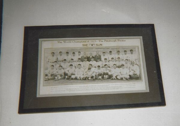 1925 Pittsburgh Pirates (World Champions) Framed Display Piece