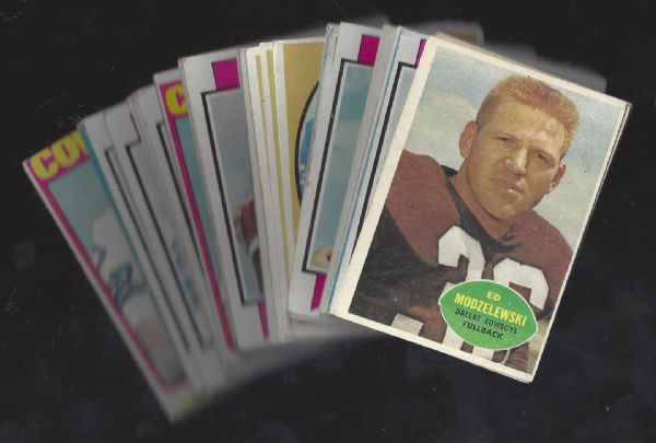 Dallas Cowboys Big Lot of (50) Topps Football Cards from 1960 through the mid 1970's