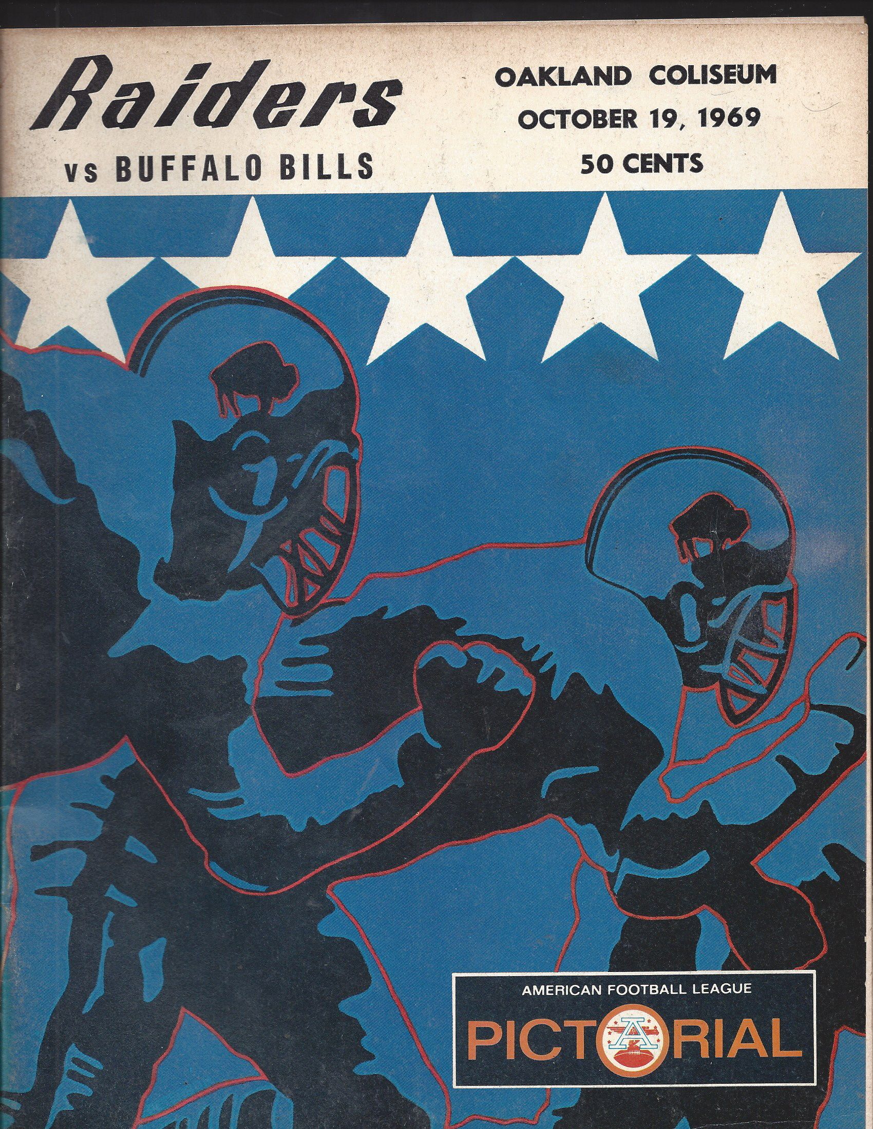 Lot Detail - 1969 Oakland Raiders (AFL) Official Game Program vs ...