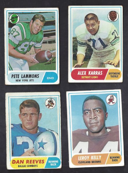 1968 Topps Football (NFL) Partial Set of (200) Cards