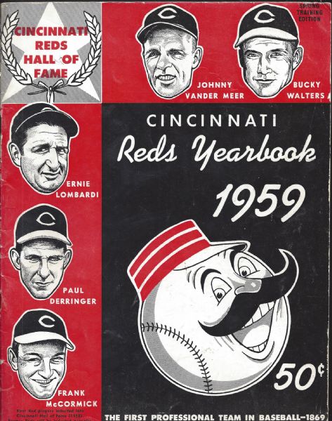 1959 Cincinnati Reds (MLB) Yearbook 