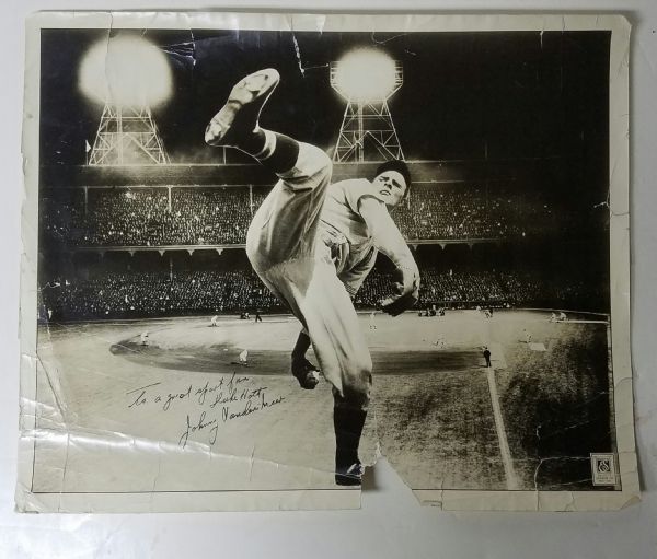 1938 Johnny Vander Meer Large Panoramic Style Photo Honoring his (2) Back to Back No-Hitters