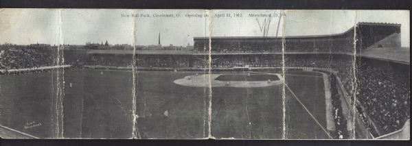 1912 Redland Field Opening Day Panoramic Postcard 