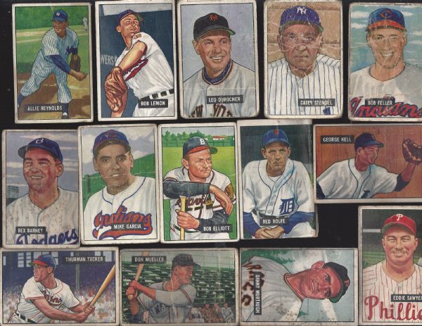 1951 Bowman Baseball Partial Set of (115) Cards - Over 1/3 of the Set -  With Some Stars 