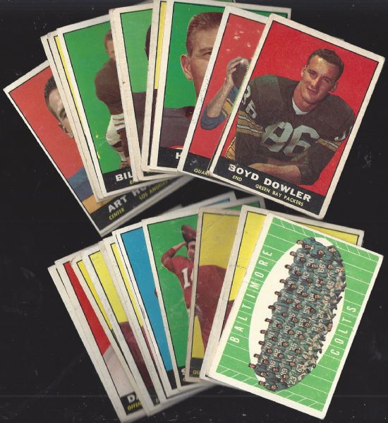 1961 Topps Football Cards Big Lot of (30) 