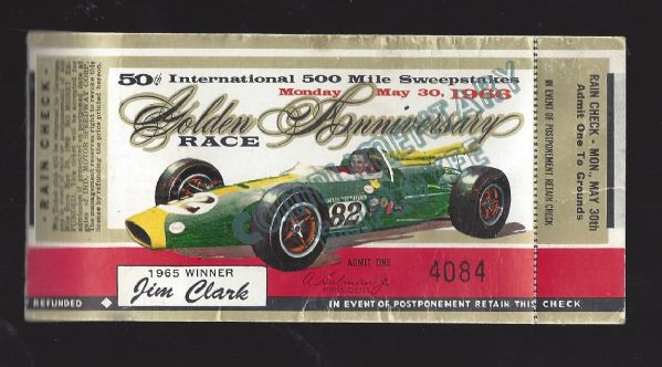 1966 Indianapolis 500 Racing Ticket 