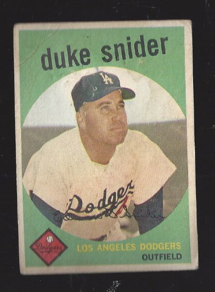 1959 Duke Snider (HOF) Topps Baseball Card 