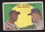 1959 Fence Busters - Aaron & Mathews - Topps Baseball Card 