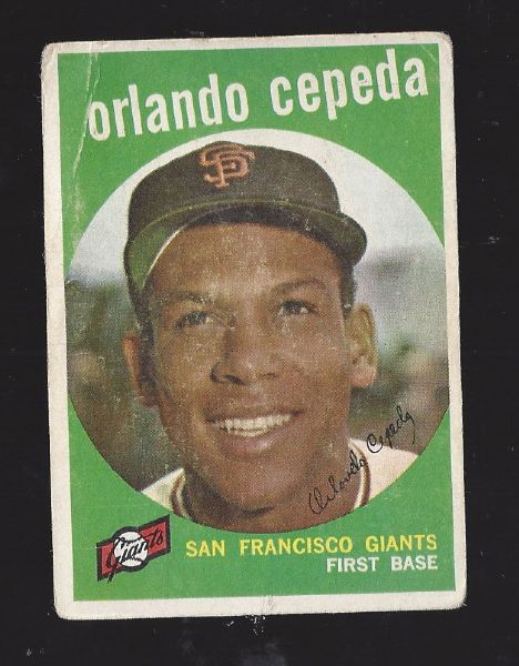 1959 Orlando Cepeda (HOF) Topps Baseball Card 