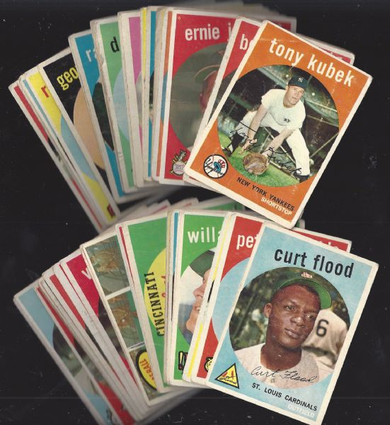 1959 Topps Baseball Cards Partial Set of (115) 