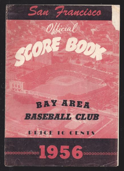1956 San Francisco Seals (PCL) Official Scorebook