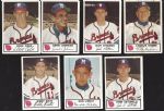 1953 Johnston Cookies (Milwaukee Braves) Lot of (7) Cards