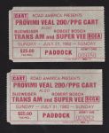 1983 Road America - Trans Am & Super Vee SCCA Racing Tickets from the greater Chicago Area