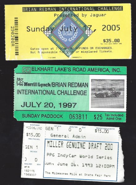 Lot of (3) interesting Racing Tickets 