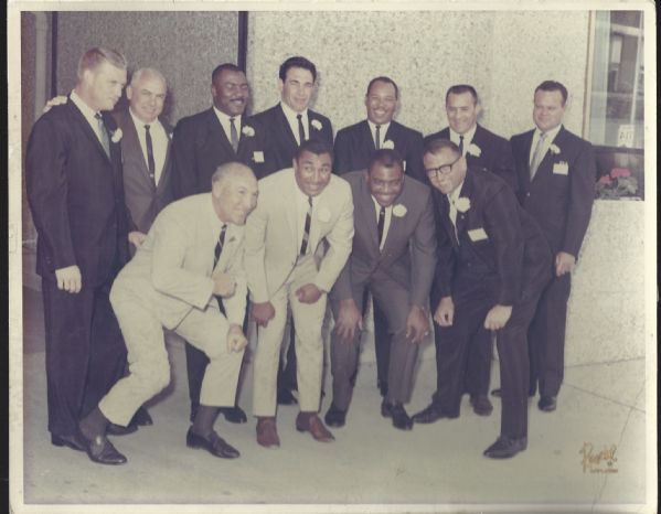 1960's Green Bay Packers Team Personnel in Street Clothes Photo 