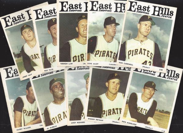 1966 Pittsburgh Pirates East Hills Shopping Center Near Full Set (20 of 24) Cards 