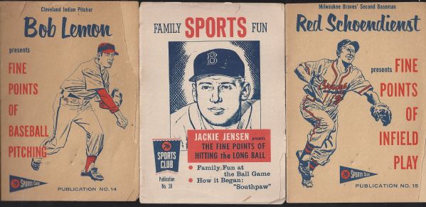 1958 - 59 Union 76 Oil Company Lot of (3) Sports Booklets 