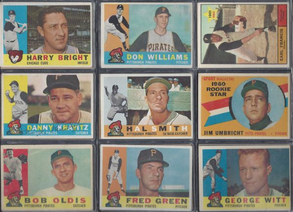 1960 - 61 Pittsburgh Pirates Big Lot of (34) Cards 