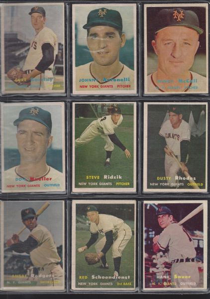 1950's NY & San Francisco Giants Big Lot of (25) Cards 