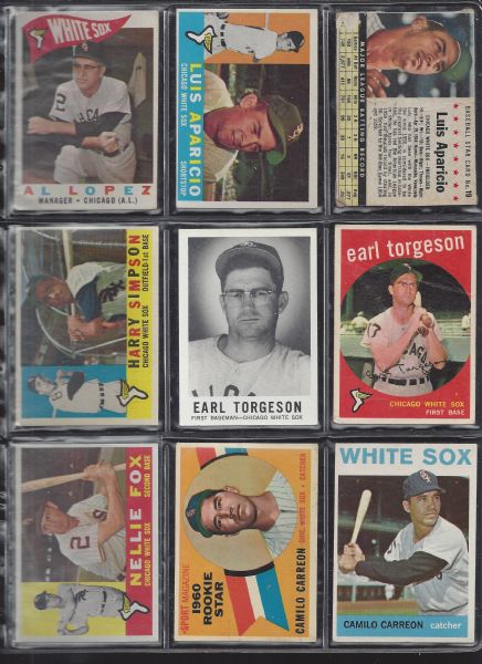 Chicago White Sox Card Lot  - Mostly 1959 & 1960 with (1)  Post Cereal Card - Total of (27)