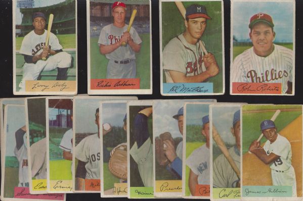 1954 Bowman Baseball Card Partial Set with some Stars - Approximately 1/2 of the Set