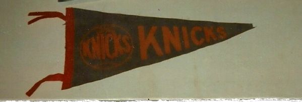 C. 1970 - 73 NY Knicks (NBA) Championship Era Felt Pennant - Approx. 8 x 16.5 