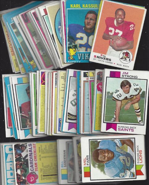 1969 - 1974 Topps Football Cards Big Lot of (100) 