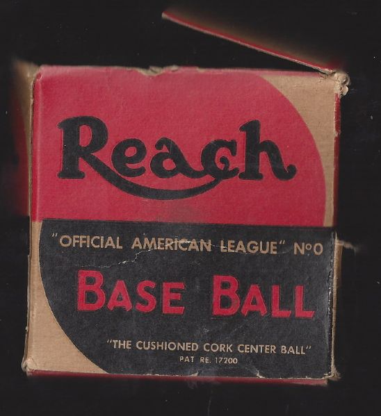 C. 1940's Reach Baseball Empty Display Box 