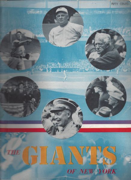 1947 NY Giants Yearbook Signed by Johnny Mize