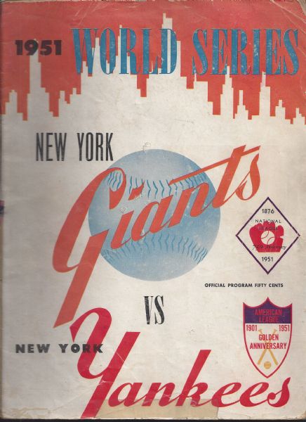 1951 World Series Game # 3 Program at the Polo Grounds 