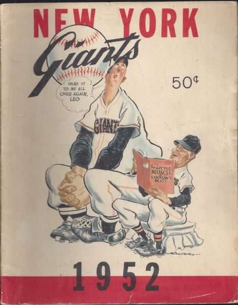 1952 NY Giants Official Yearbook