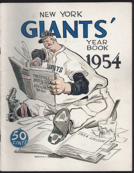 1954 NY Giants (World Champions) Official Yearbook + Glossy '54 Giants Team Photo
