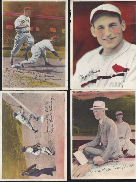 1936 R312 Color Tint Cards Lot of (4) 