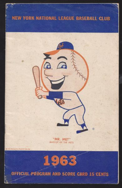 1963 NY Mets Official Program
