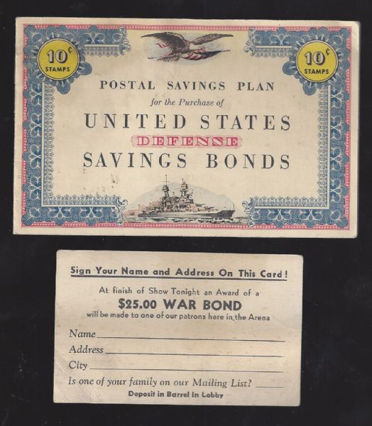 1940's US Defense Savings Bonds Stamp Booklet 