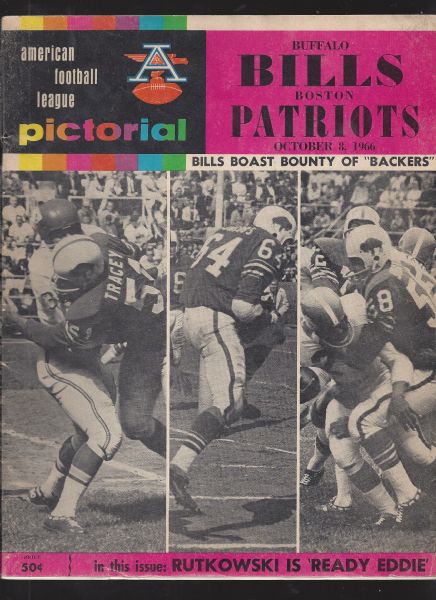 1966 Buffalo Bills vs. Boston Patriots (AFL) Program at Buffalo