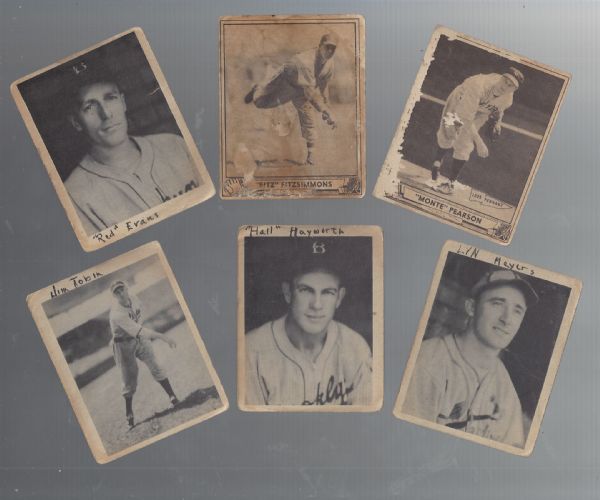 Lot Detail - 1939 - 1940 Playball Baseball Card Lot of (6) - Lesser ...